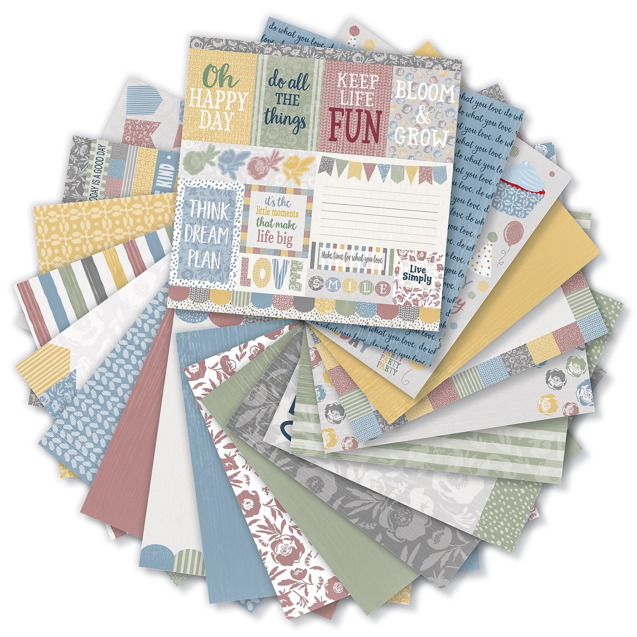 Teacher Created Resources Cottage Charm Project Paper, 12" x 12", Assorted Colors, 80 Sheets/Pack (TCR6117)