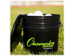 Champion Sports Lacrosse Ball Bucket, White/Black (LBWN36)