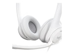 Logitech H390 Wired Headset For PC/Laptop, Off-White Noise Canceling Stereo Computer Headset, USB-A (981-001285)
