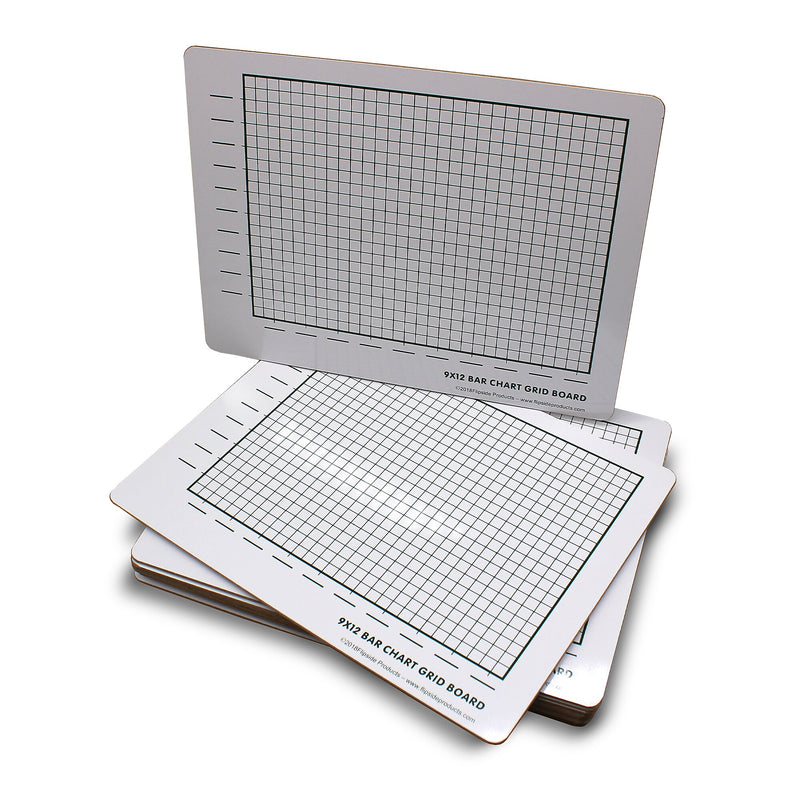 Flipside Bar Chart Graph Board Set, 12" x 9", 12/Pack (34159)