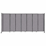 Versare ShieldWall Folding Mobile Room Divider, 82"H x 186"W, Cloud Gray Fabric (DS1911208-1)