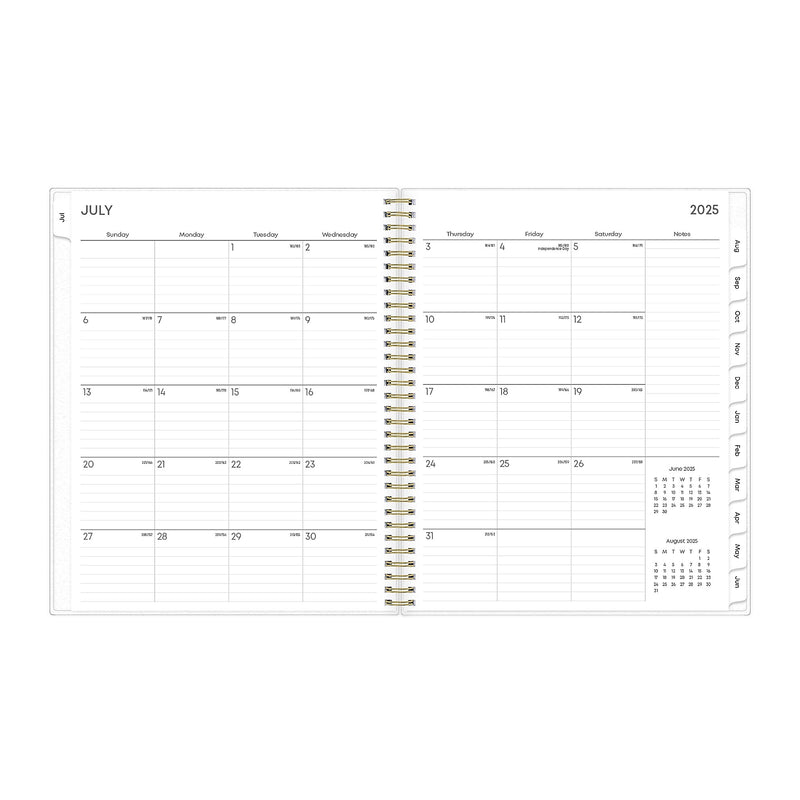 2025-2026 Blue Sky Gemma 8.5" x 11" Academic Year Weekly & Monthly Planner, Plastic Cover, Multicolored (118177-A26)