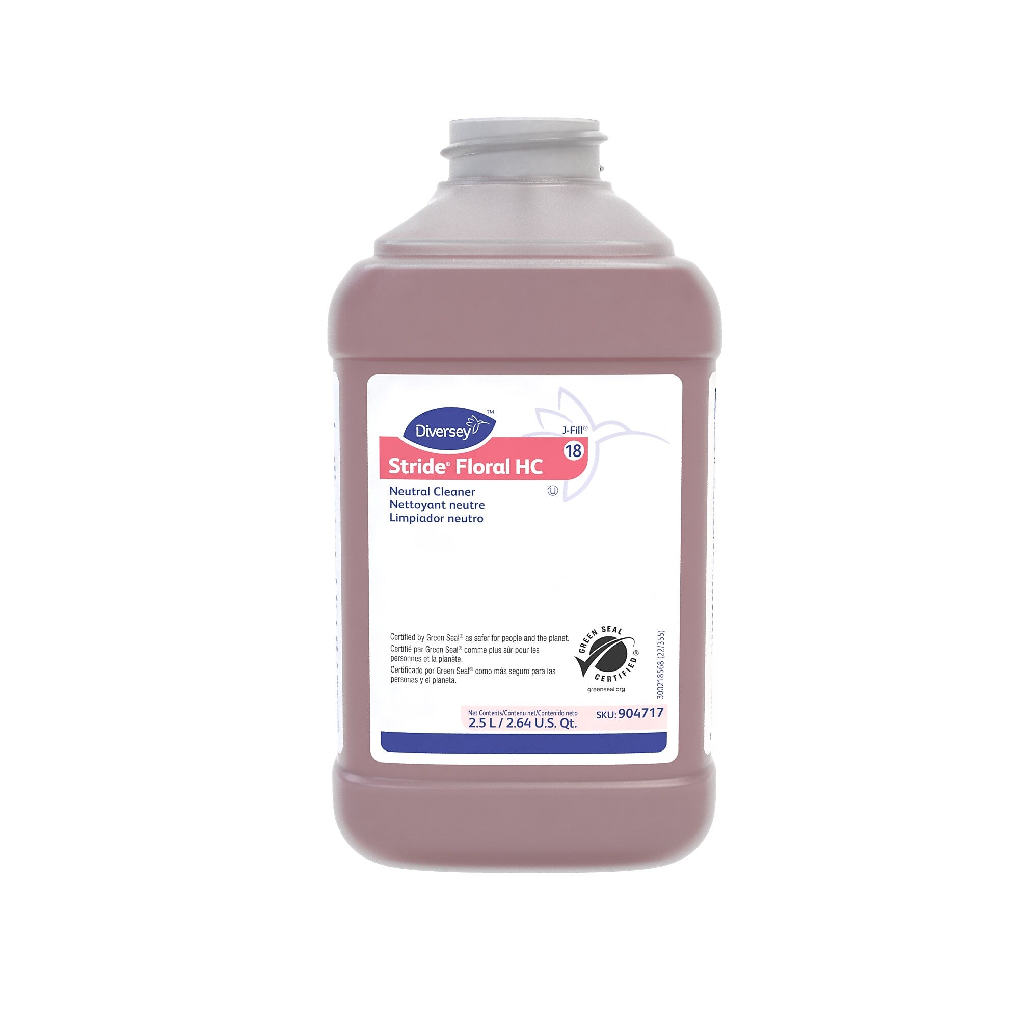 Stride HC Floor Cleaner, Floral, 84.5 Oz., 2/Carton (904717)