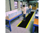 NoTrax Saddle Trax Anti-Fatigue Mat, 60" x 36", Black/Yellow (979S0035YB)