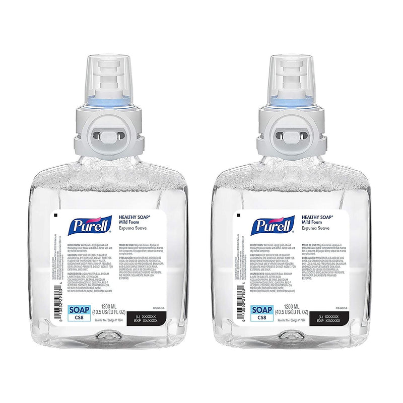 PURELL HEALTHY SOAP Foaming Hand Soap Refill for CS8 Dispenser, 1200 ml, 2/Carton (7874-02)