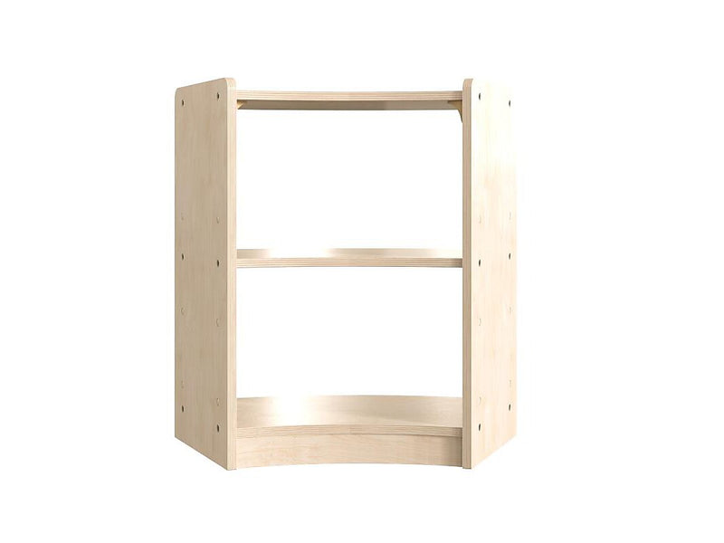 Flash Furniture Bright Beginnings 2-Section Open Corner Storage Unit, 24.5"H x 24"W x 11.75"D, Brown (MK-KE24060-GG)