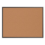 Staples Cork Bulletin Board, Black Frame, 4' x 3' (ST62834)