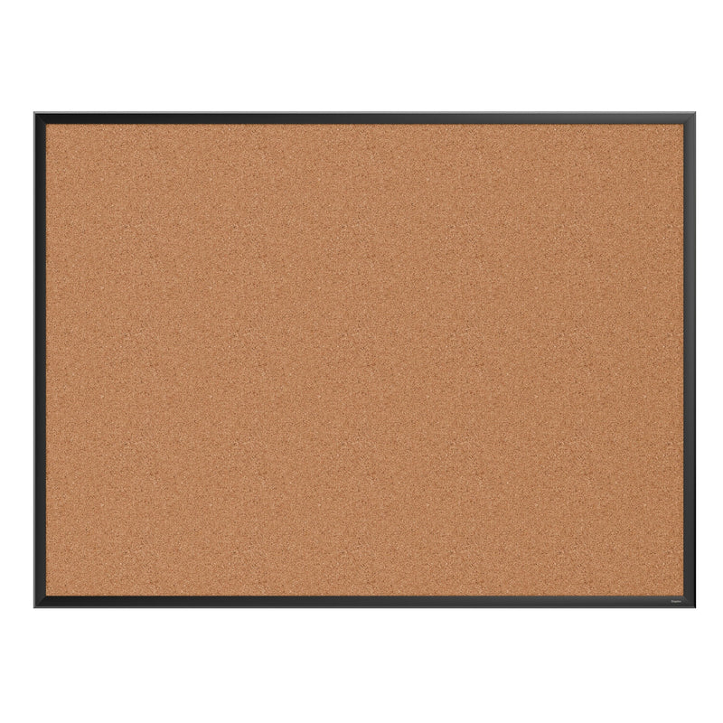 Staples Cork Bulletin Board, Black Frame, 4' x 3' (ST62834)