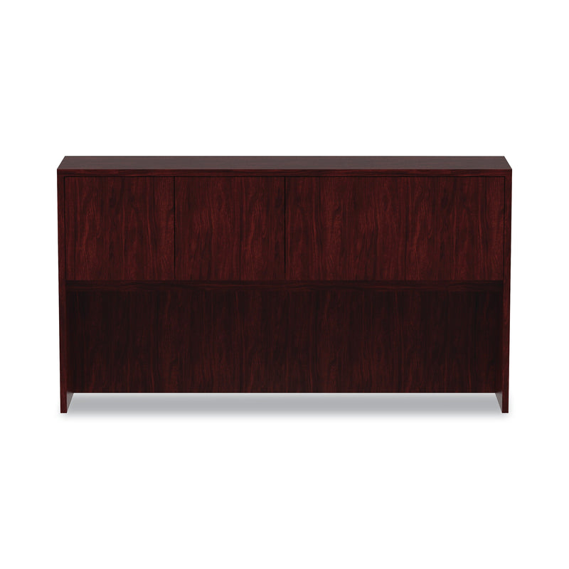 Alera Valencia Series Hutch With Doors, 64 3/4w X 15d X 35 1/2h, Mahogany