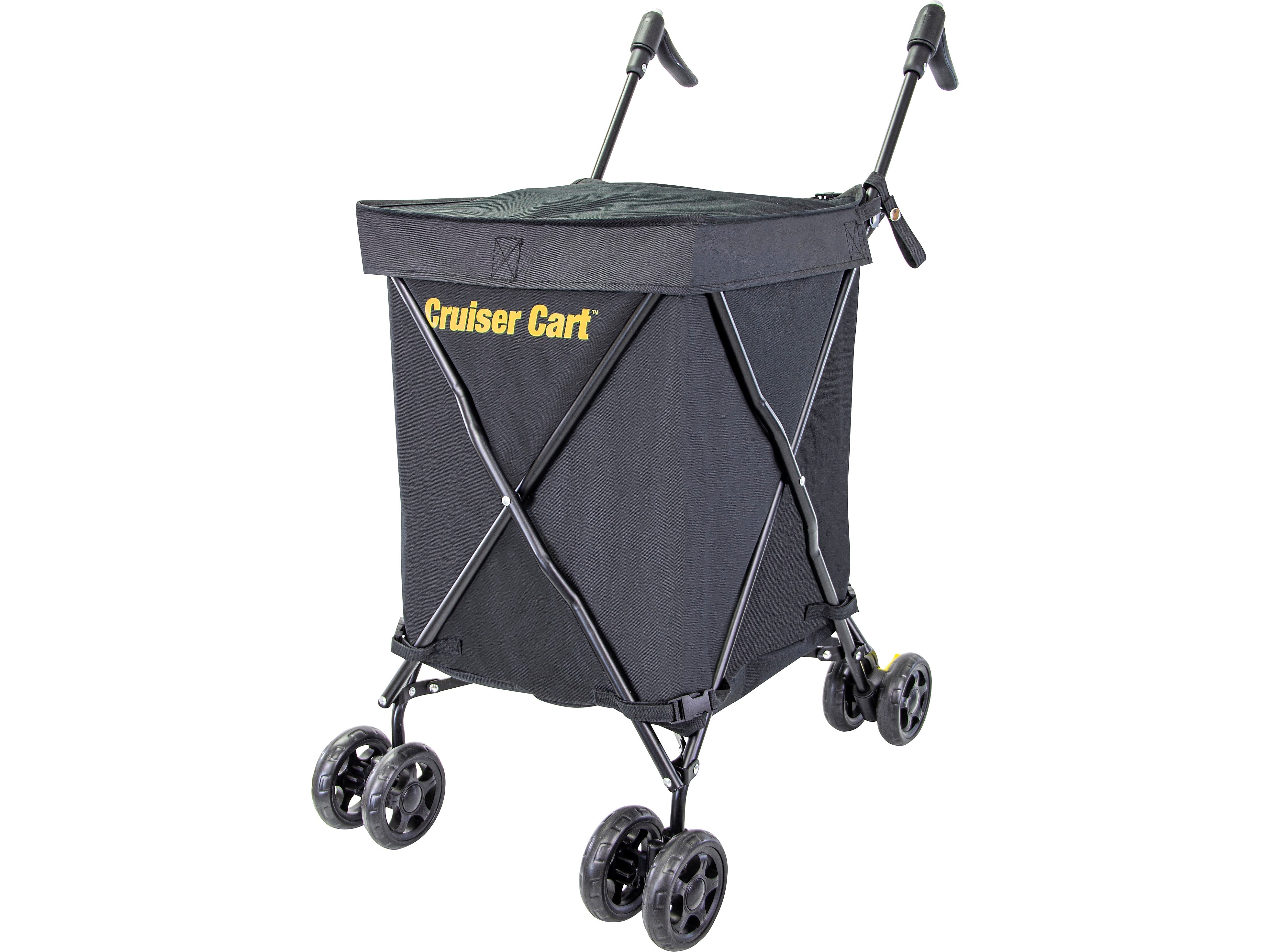 Dbest Cruiser Cart Steel Mobile Folding Utility Cart with Swivel Wheels, Black (01-926)