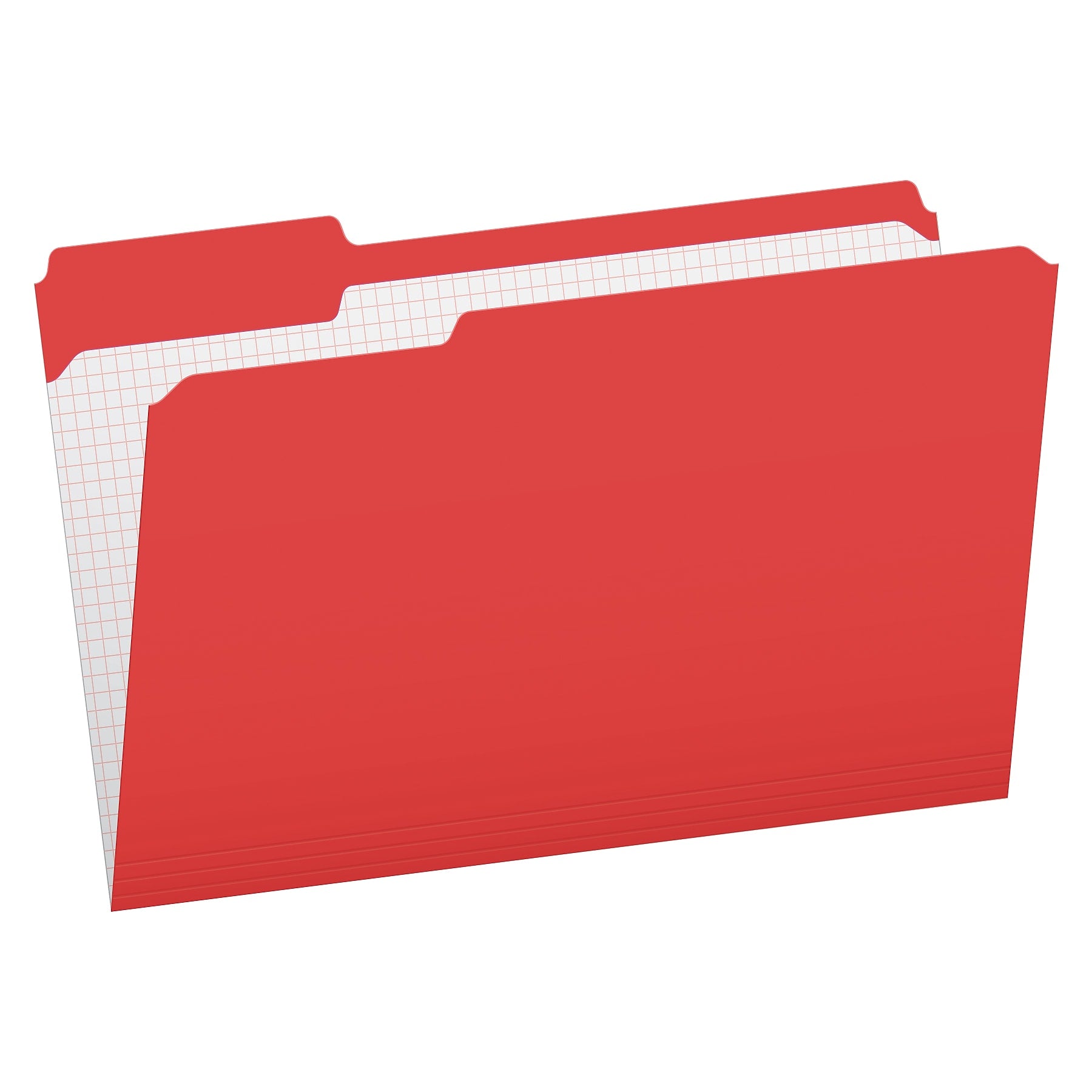 Pendaflex File Folder, 1-Tab, Assorted, Legal Size, Red, 100/Box (R153 1/3 RED)