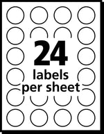 Avery Easy Peel Laser Color-Coding Labels, 3/4" Dia, Neon Green, 1,008 Labels/Pack (5468)