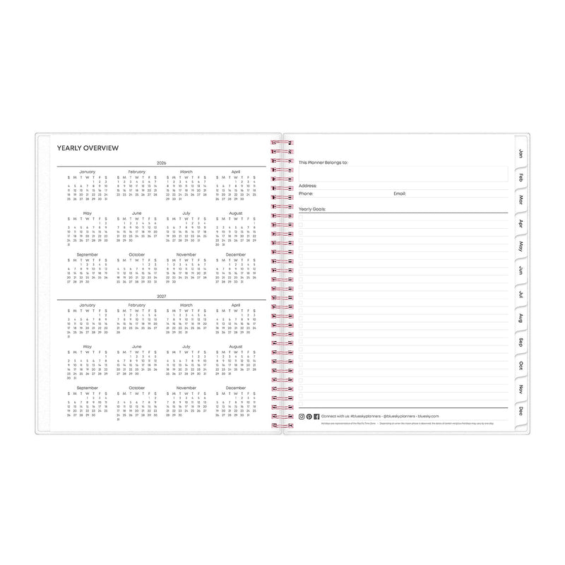 2026 Blue Sky Joselyn 8.5" x 11" Calendar Year Weekly & Monthly Planner, Plastic Cover, Multicolored (110394-26)