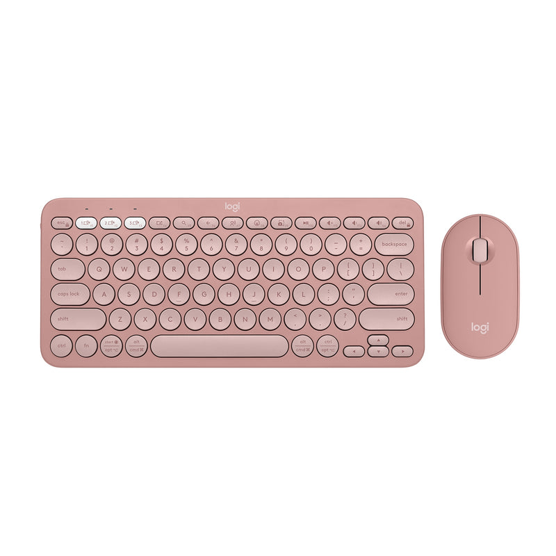 Logitech Pebble 2 Wireless Keyboard and Optical Mouse Combo, Tonal Rose (920-012199)