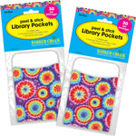 Barker Creek Tie-Dye Library Pockets, 5.125" x 3.5", 60/Set (BC3818)