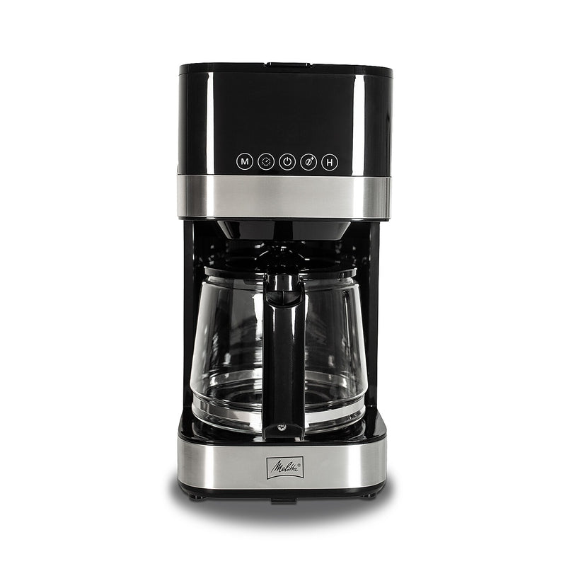 Melitta Aroma Tocco 10-Cup Automatic Drip Coffee Maker, Black/Stainless Steel (MCM009PULBK0)