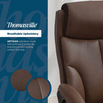 Thomasville Danvers Ergonomic Polyurethane Big & Tall Chair, 400 lb. Capacity, Dark Walnut Brown (52403-DBRN)