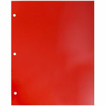 JAM Paper Glossy 3-Hole Punched 2 Pocket Cardstock Presentation Folder, Red, 100/Carton (385GHPREB)