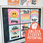 Hadley Designs 14" x 11" Retro Growth Mindset Classroom Decor Posters, 9/Set (HDDX004ACAK3H)