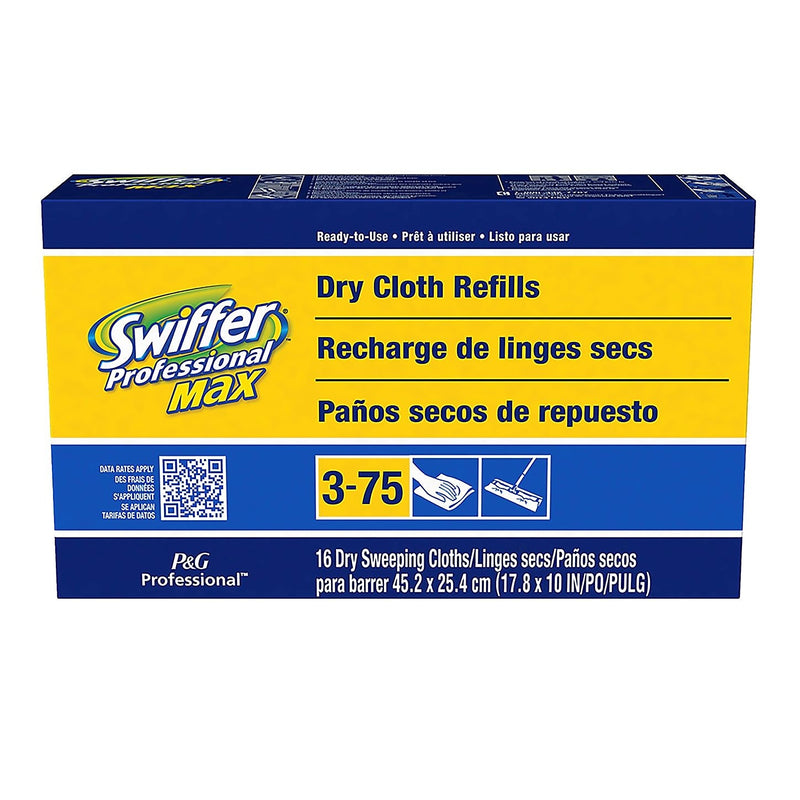 Swiffer Professional Max Cotton Dry Cloths, White, 96/Carton (37109)