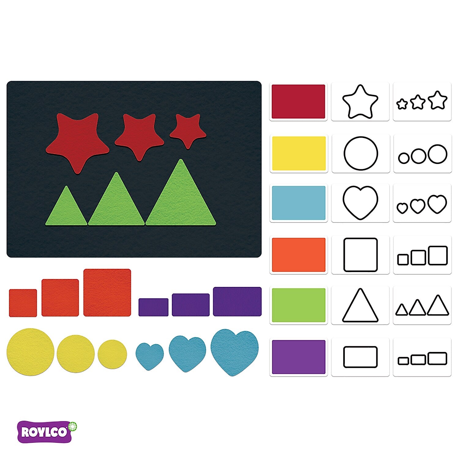 STEAM by Roylco Felt Fun: Learn my Shapes & Colors, 110/Pack (R-20305)