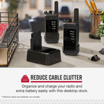 Cobra Single Dock Charger for Cobra Performa 400/450 2-Way Handheld Business Radios, Black (0010077-1)