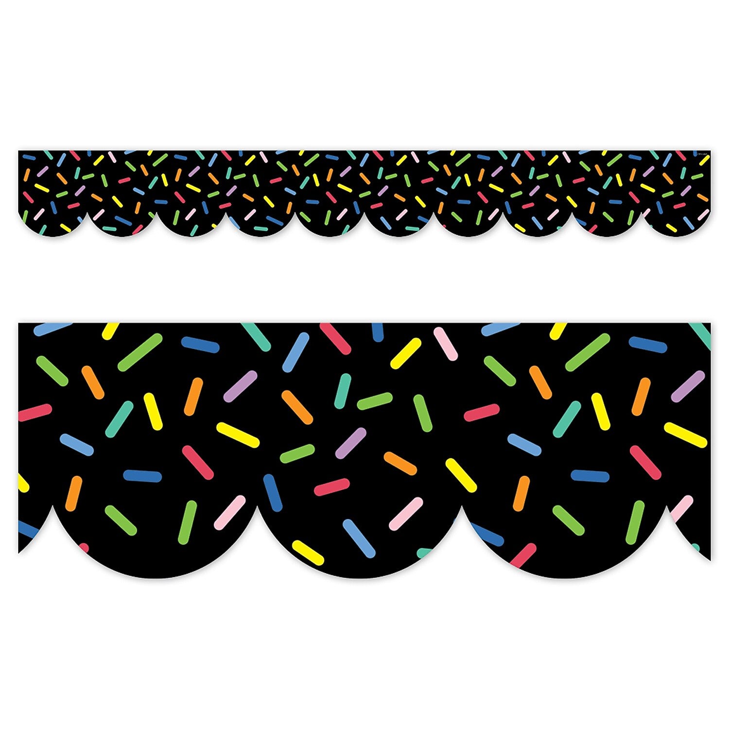 Creative Teaching Press Core Decor EZ Border, 3" x 2', Sprinkles on Black, 24/Pack, 3 Packs/Bundle (CTP11055-3)