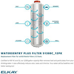 Elkay Replacement Filter Cartridge for WaterSentry Plus Filtration System (51300C_12PK)