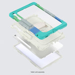 SaharaCase Raider Series TPU 13.1" Heavy Duty Case with Hand Strap for S10 FE+, Iridescent Blue (TB00472)