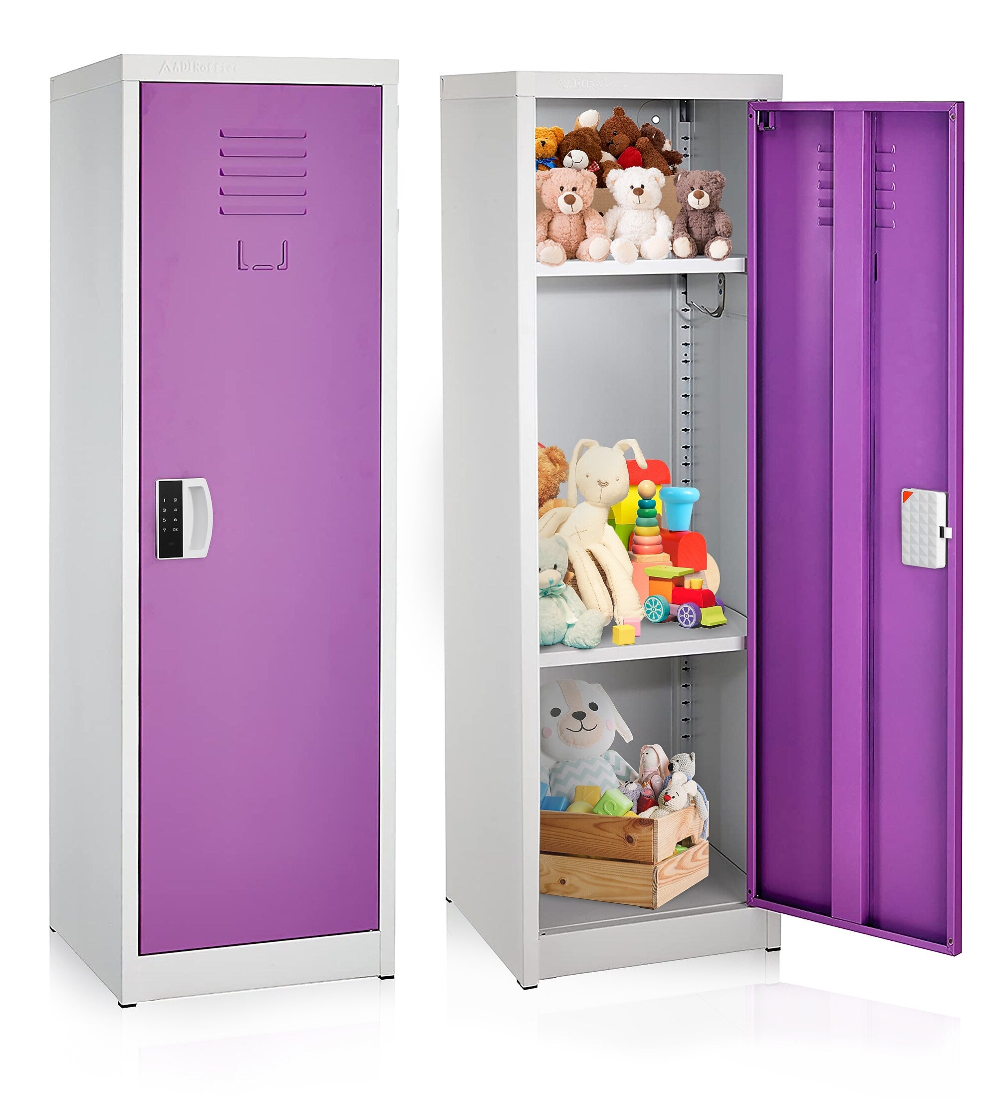 AdirOffice 48"H Single Tier Purple Storage Locker (ADI629-01-PUR-DL)