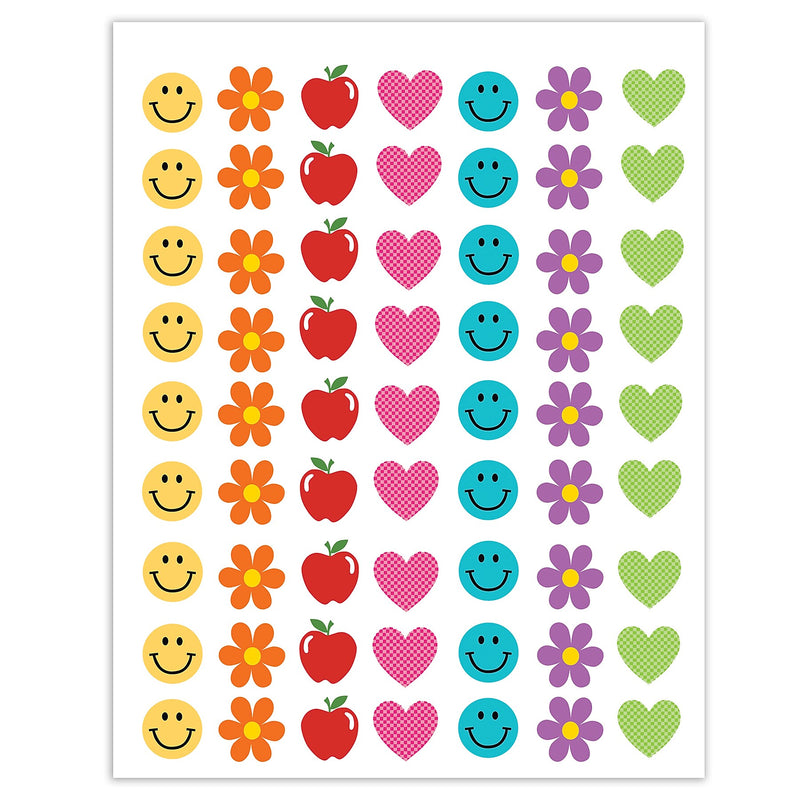 Teacher Created Resources Cool for School Mini Stickers, Multicolored, 378/Pack, 12/Packs/Bundle (TCR9325-12)