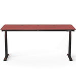 VersaDesk PowerLift 72"W Electric Rectangular Adjustable Standing Desk, Cherry/Black (PLSDR7230-BC-APP)