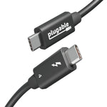 Plugable Thunderbolt-4 EPR 3.3' Cable, 240W, Black (TBT4-240W-1M)