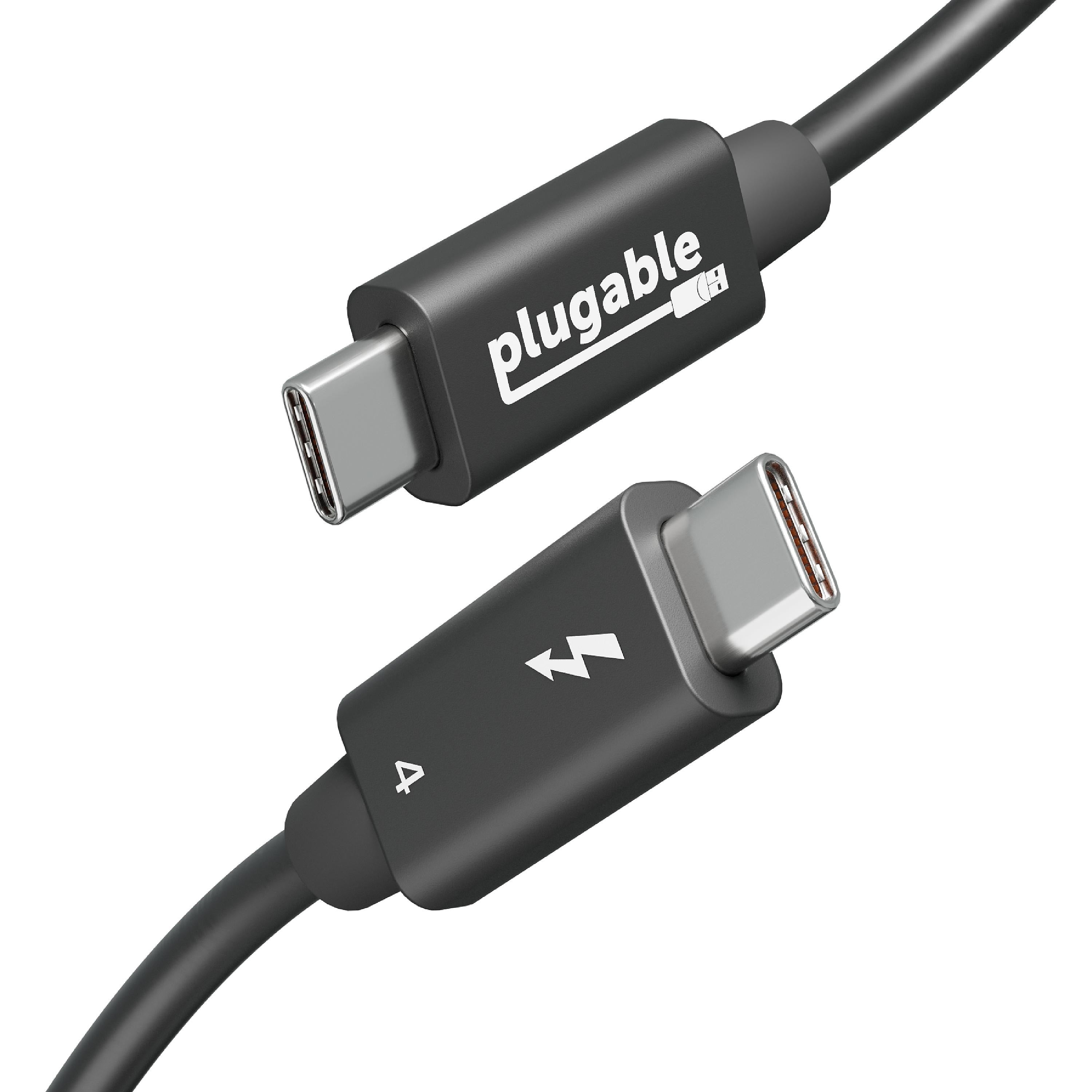 Plugable Thunderbolt-4 EPR 3.3' Cable, 240W, Black (TBT4-240W-1M)
