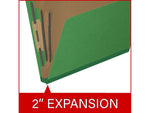 Medical Arts Press Pressboard Classification Folder, 2 Dividers, 2" Expansion, Letter Size, Moss Green, 10/Box