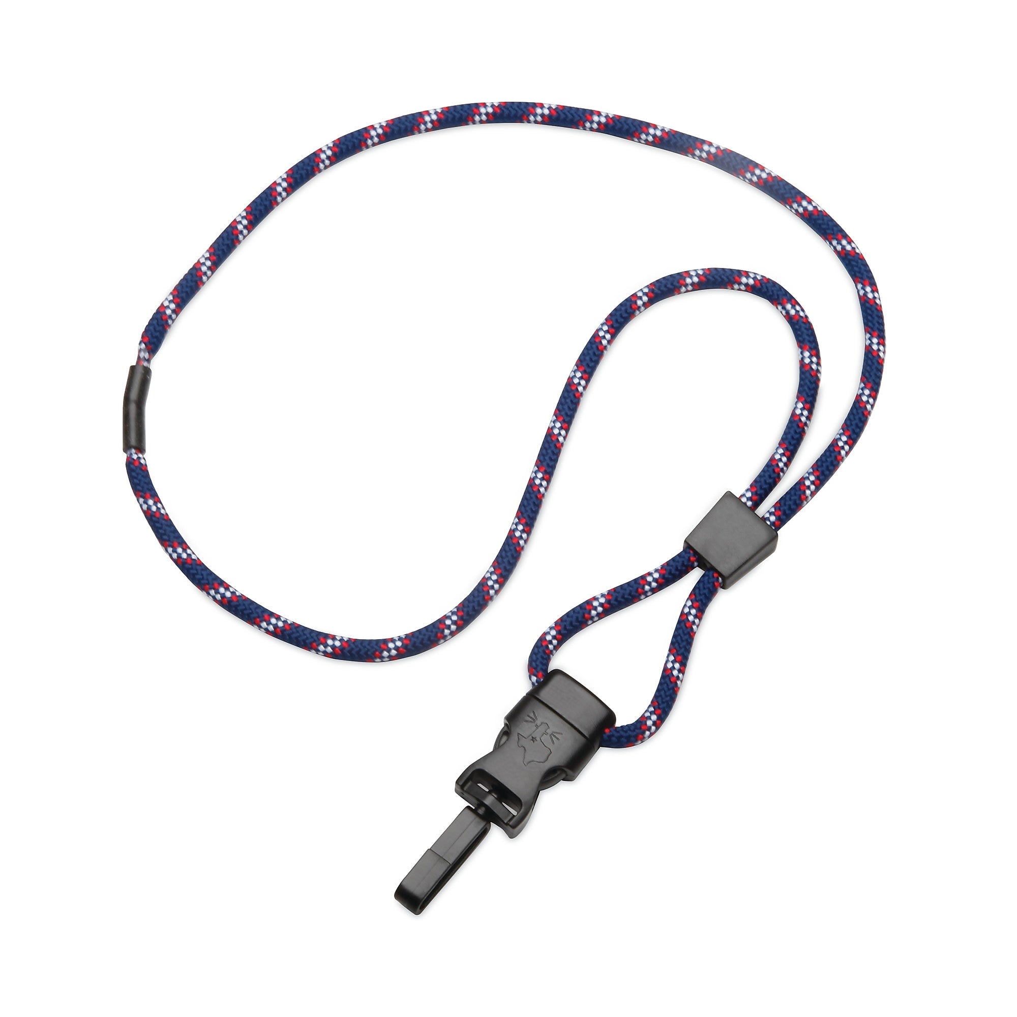 AbilityOne® 8455016988428 SKILCRAFT Breakaway Lanyard, Plastic Side Release Buckle Fastener, 36" Long, Blue/Red/White, Dozen