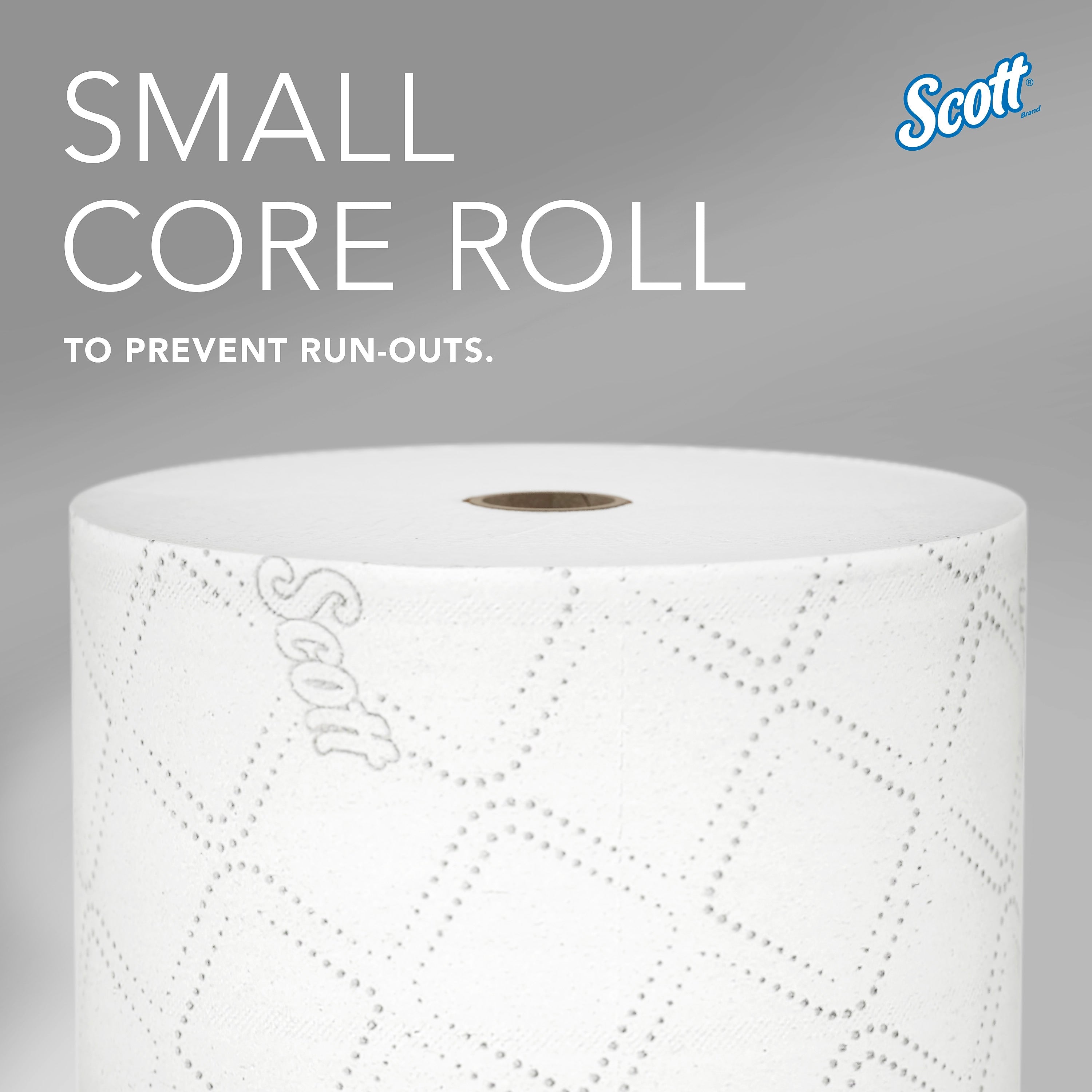 Scott Pro Small Core Toilet Paper, 2-Ply, White, 1100 Sheets/Roll, 36 Rolls/Carton (47305)
