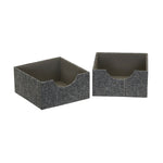 Household Essentials Drawer Organizers, Graphite Linen, 2/Pack (7572-1)