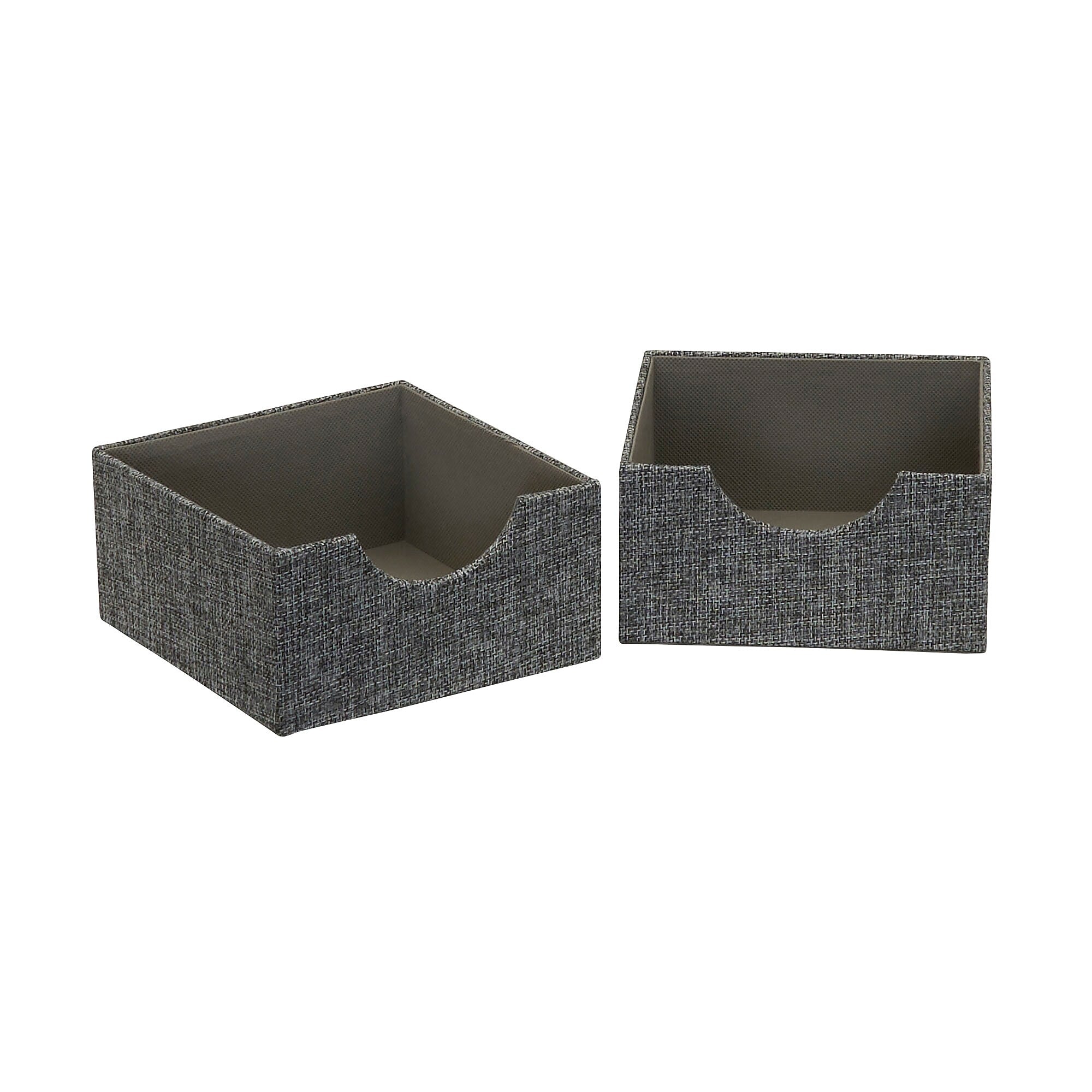 Household Essentials Drawer Organizers, Graphite Linen, 2/Pack (7572-1)