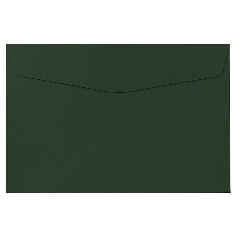 JAM Paper Booklet Envelope 6" x 9", Dark Green, 100/Pack (263917092d)