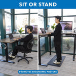 Mount-It! 63"W Electric L-Shaped Corner Adjustable Standing Desk, Rustic Brown/Black (MI-15010)