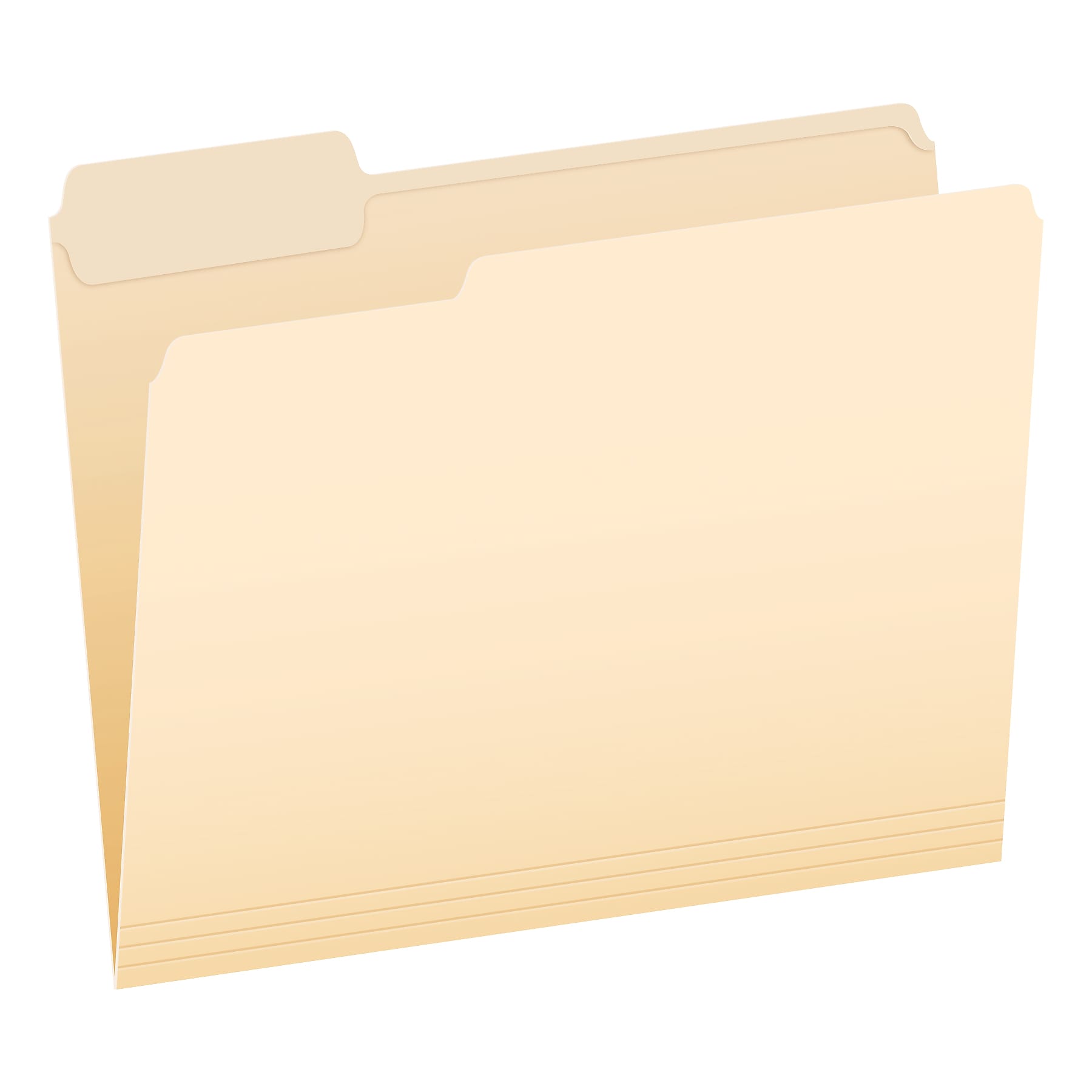 Pendaflex File Folder, 1-Tab, Assorted, Letter Size, Manila, 100/Box (1006989)