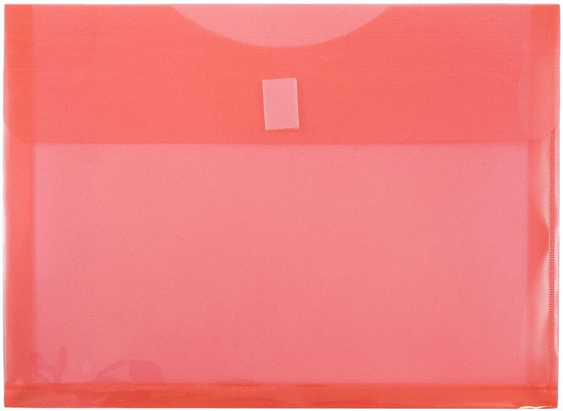 JAM Paper Premium Plastic Document File, Letter, Red, 3/Pack (218V1REX3)