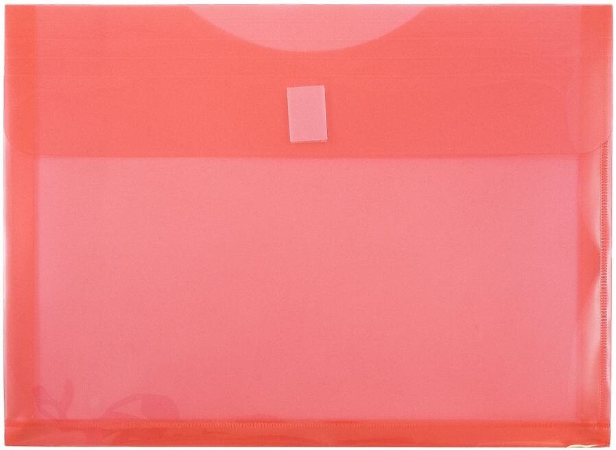 JAM Paper Premium Plastic Document File, Letter, Red, 3/Pack (218V1REX3)