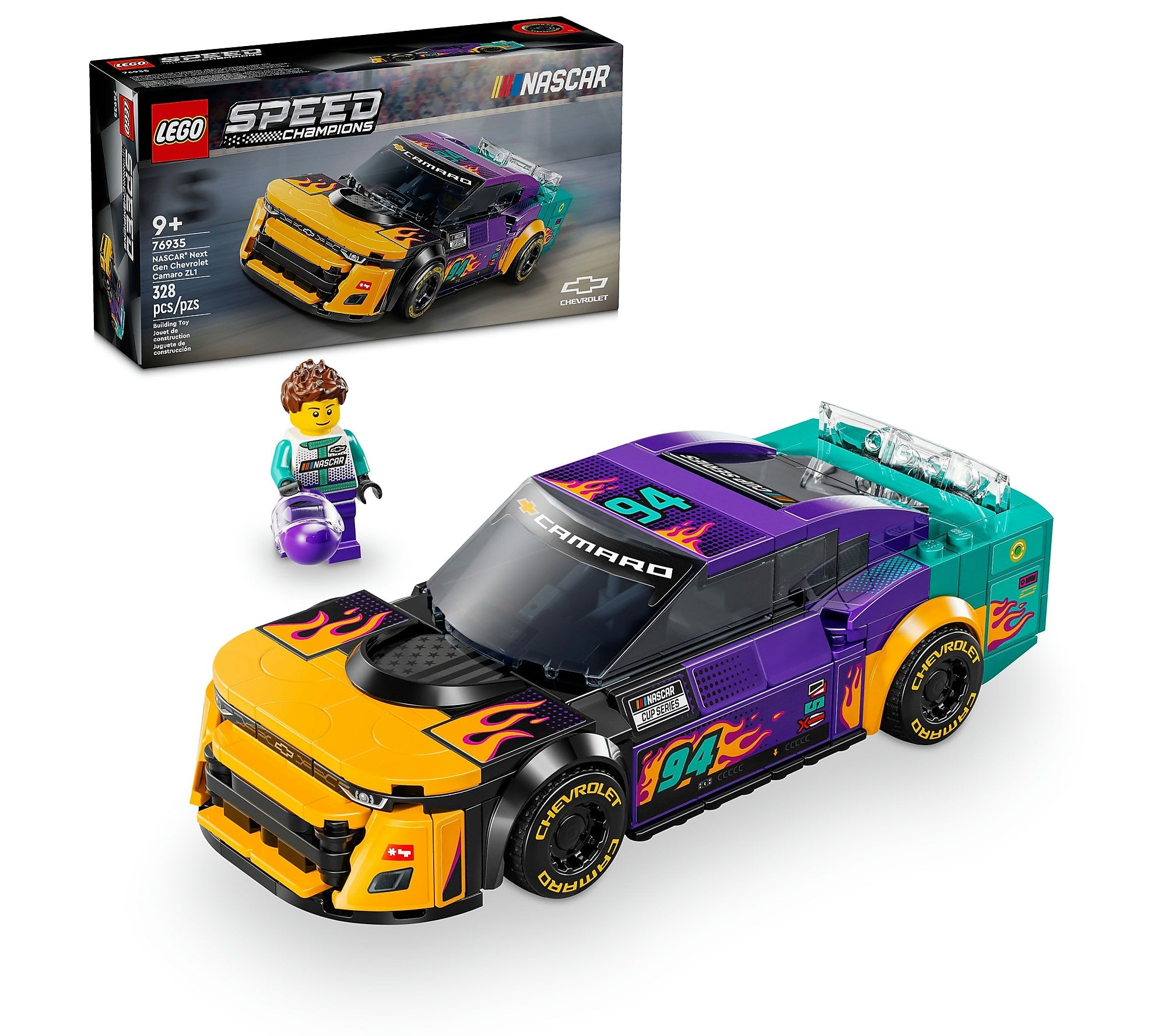 LEGO Speed Champions NASCAR Next Gen Chevrolet Camaro ZL1, 328 Pieces (76935)