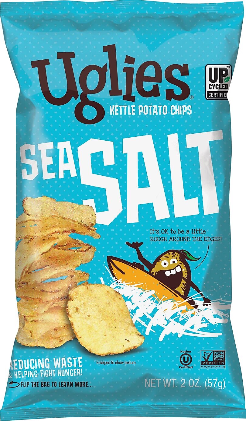 Uglies Gluten-Free Sea Salt Kettle Potato Chips, 2 oz., 24 Bags/Carton (26102)