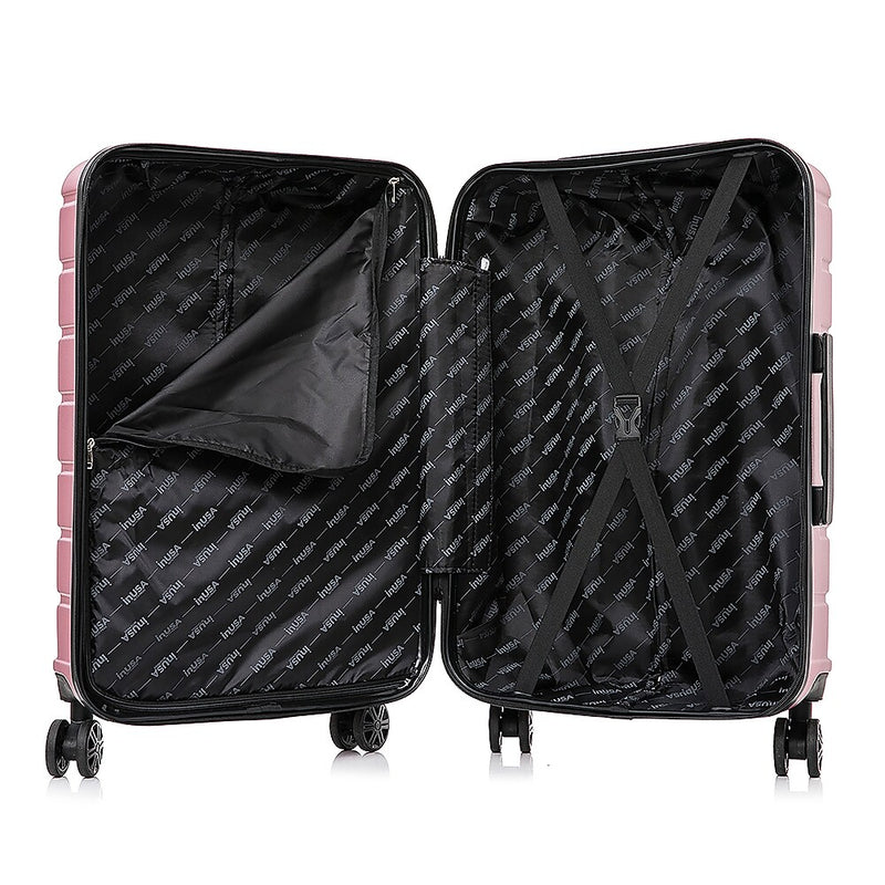InUSA Trend 2-Piece Hardside Spinner Luggage Set, TSA Checkpoint Friendly, Rose Gold (IUTRE0SM-ROS)