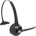 Delton 10X Microphone Wireless Noise-Canceling Bluetooth Mono Trucker Headset, Over-the-Head, Black (DBTHEAD10X)