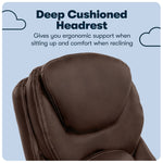 Serta Works Ergonomic Faux Leather Swivel Executive Chair with Back in Motion Technology, Chestnut (44186B)