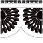 Teacher Created Resources Die-Cut Border Trim, 2.75" x 2.92', Black and White Fiesta, 12/Pack, 6 Packs/Bundle (TCR6107-6)